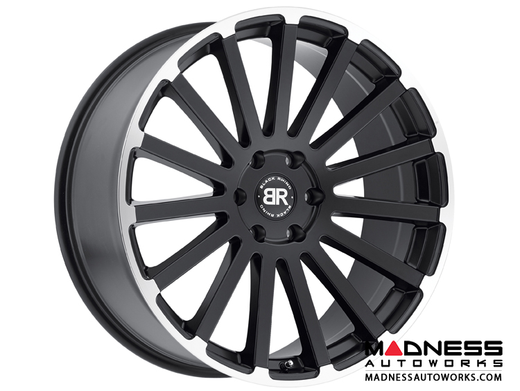 Jeep Custom Wheels (1) - Black Rhino - 22 x 9.5 - Spear - Silver w/ Mirror Cut Edge